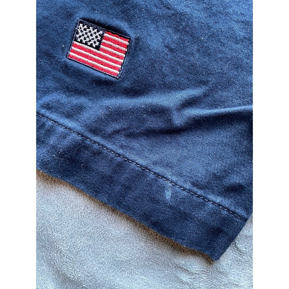 Embroidered American Flag 🇺🇸 Shorts Men's 36 Belted Coastal/Hamptons 4th of July - Picture 9 of 11